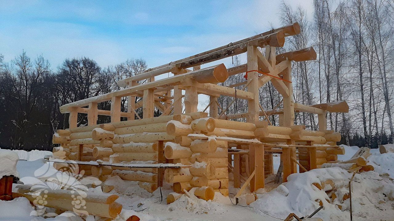 Дом «Боровский» кирпич + рубленое бревно