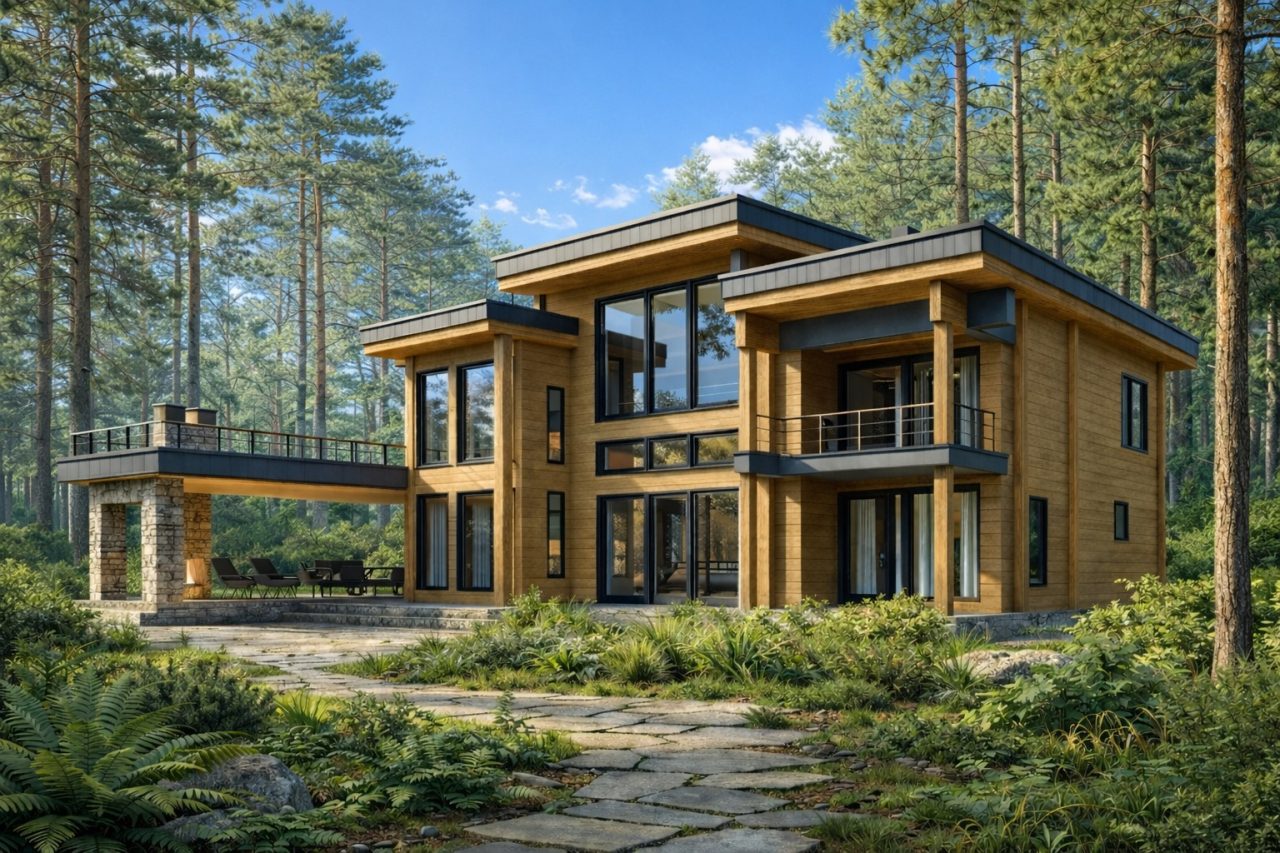 Из клееного бруса Дом 