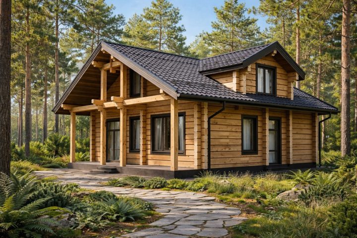 Из рубленого бревна Дом 