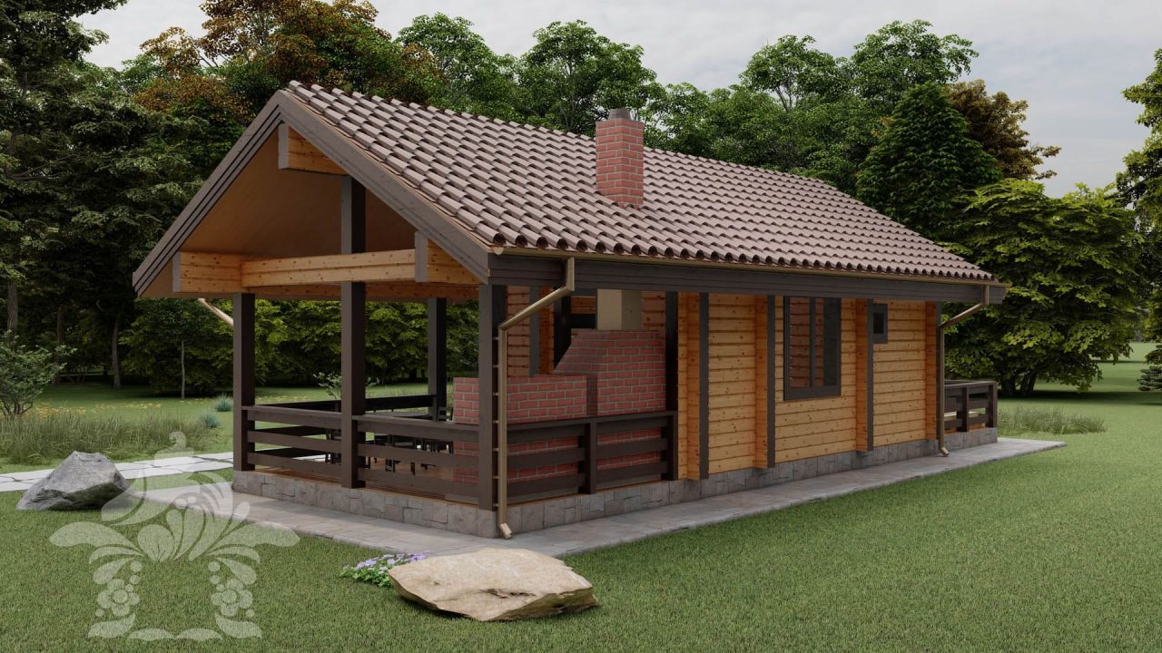 проект бани из клеенного бруса Сканди Парк